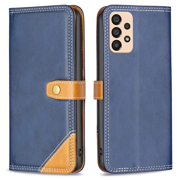 BINFEN two-color leather case for Samsung Galaxy A33 5G - Blue Hot on Sale