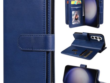 10-slot Samsung Galaxy S24 Plus wallet case - Blue Online Hot Sale