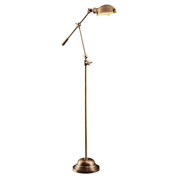 Royce Floor Lamp in Antique Silver or Antique Brass Hot on Sale