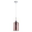 Espejo interior Pendant Light in Chrome or Rose Gold Glass with Line Effect Sale