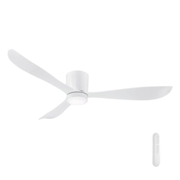 54  Instinct DC Ceiling Fan Black, White with Light FC1108133 Mercator Lighting Online