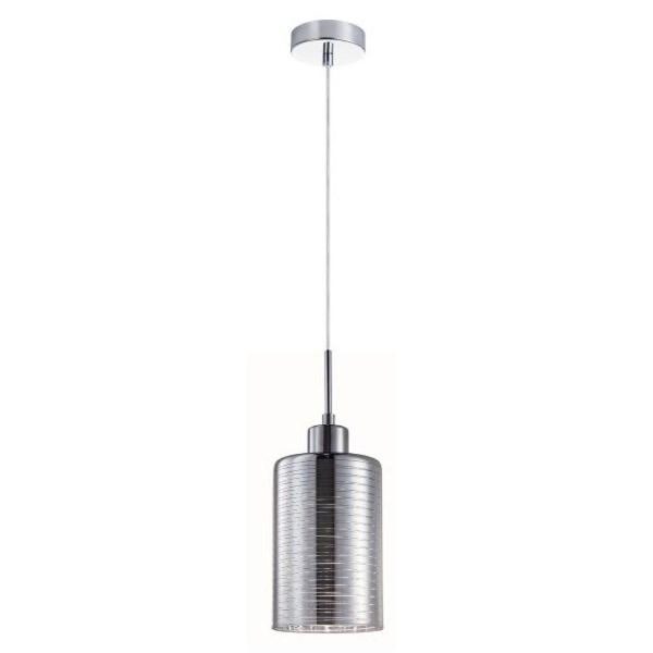 Espejo interior Pendant Light in Chrome or Rose Gold Glass with Line Effect Sale