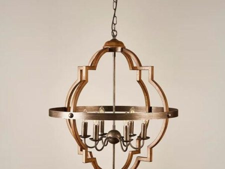 Hyatt Pendant Light Large 6Lt in Rust Brown For Cheap