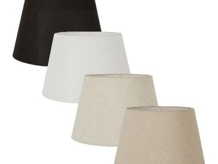 Accessories - Double Extra Large Linen Taper Lamp Shade in Black Silver, Ivory, Light or Dark Natural Supply