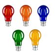 2w LED B22 A60 Globe Red, orange, Blue, Green, Yellow MGL289 For Sale