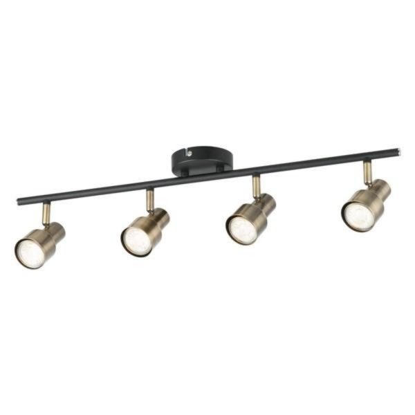 Noah 4Lt Spotlight in Antique Brass Black on Sale