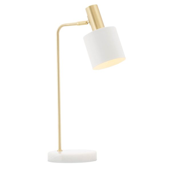 Addison Table Lamp in White   Brushed Brass Sale