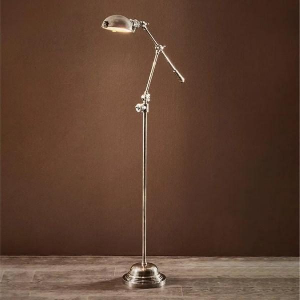 Royce Floor Lamp in Antique Silver or Antique Brass Hot on Sale