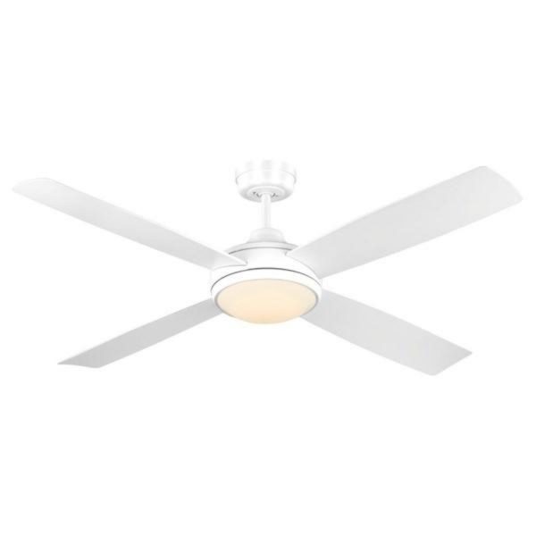 52  (1320mm) Airnimate Ceiling Fan with LED Light in Black or White For Cheap