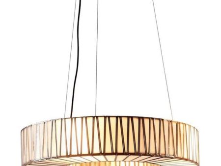 White Moon Ceiling Pendant Light in Brass For Sale