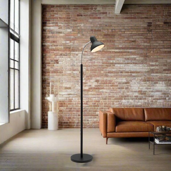 Ben Floor Lamp in Black, White or Brushed Chrome Discount