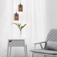 Espejo interior Pendant Light 3Lt in Chrome or Rose Gold Glass with Dotted Effect on Sale